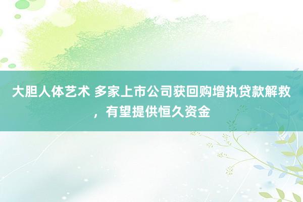大胆人体艺术 多家上市公司获回购增执贷款解救，有望提供恒久资金