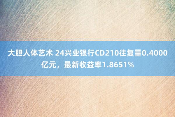 大胆人体艺术 24兴业银行CD210往复量0.4000亿元，最新收益率1.8651%