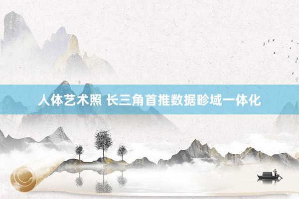 人体艺术照 长三角首推数据畛域一体化