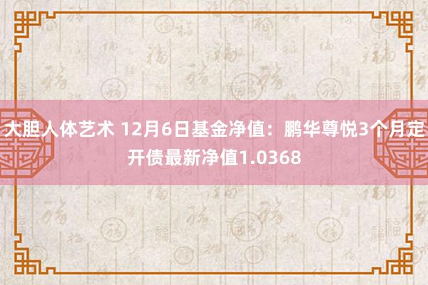 大胆人体艺术 12月6日基金净值：鹏华尊悦3个月定开债最新净值1.0368