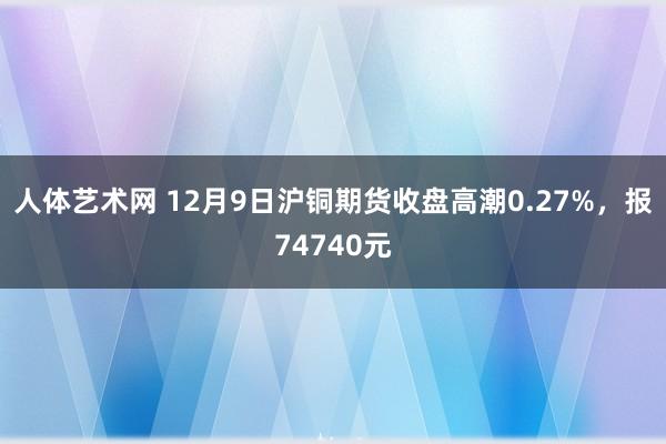 人体艺术网 12月9日沪铜期货收盘高潮0.27%，报74740元