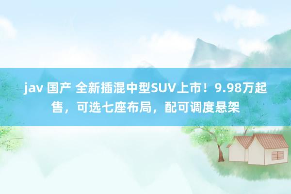 jav 国产 全新插混中型SUV上市！9.98万起售，可选七座布局，配可调度悬架