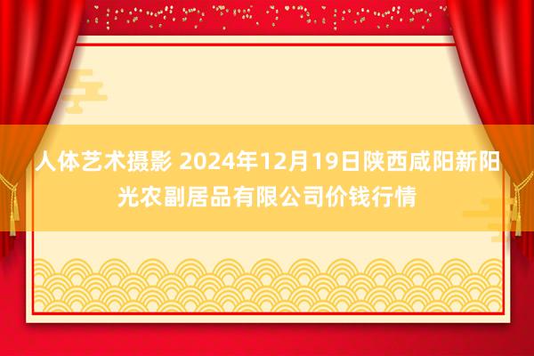 人体艺术摄影 2024年12月19日陕西咸阳新阳光农副居品有限公司价钱行情