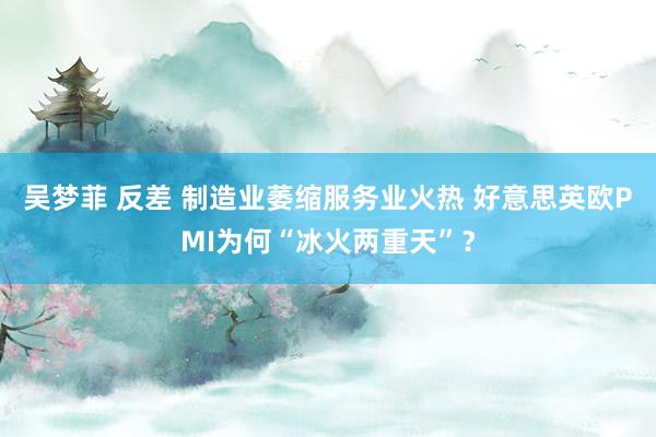 吴梦菲 反差 制造业萎缩服务业火热 好意思英欧PMI为何“冰火两重天”？