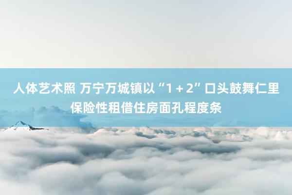 人体艺术照 万宁万城镇以“1＋2”口头鼓舞仁里保险性租借住房面孔程度条