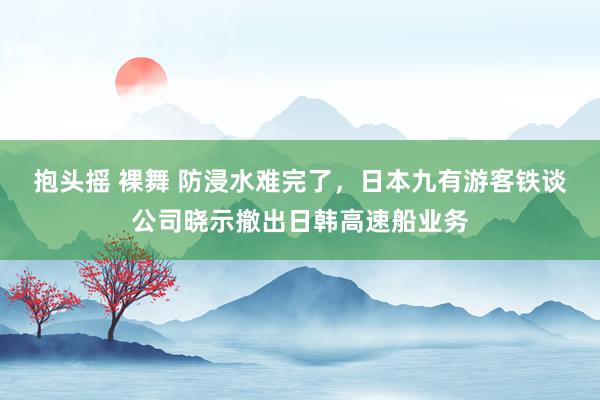抱头摇 裸舞 防浸水难完了，日本九有游客铁谈公司晓示撤出日韩高速船业务