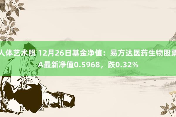 人体艺术照 12月26日基金净值：易方达医药生物股票A最新净值0.5968，跌0.32%