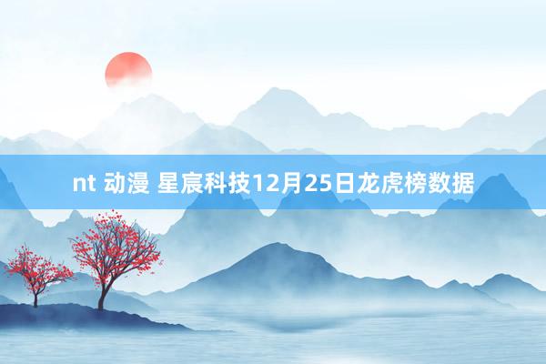 nt 动漫 星宸科技12月25日龙虎榜数据
