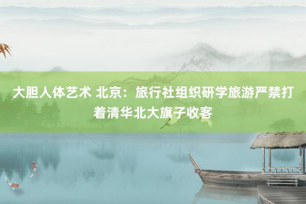 大胆人体艺术 北京：旅行社组织研学旅游严禁打着清华北大旗子收客