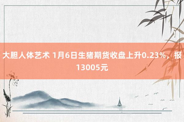 大胆人体艺术 1月6日生猪期货收盘上升0.23%，报13005元