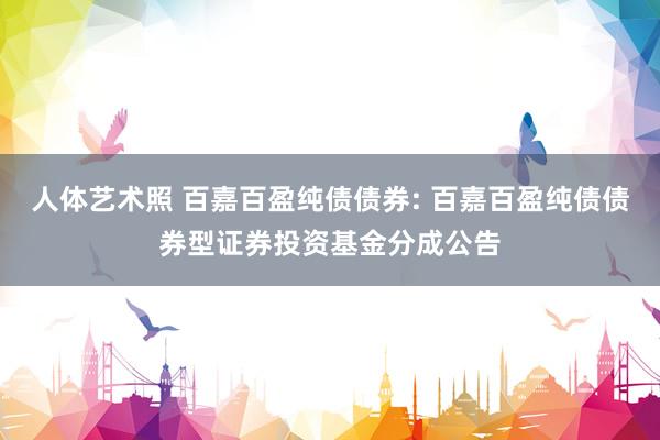 人体艺术照 百嘉百盈纯债债券: 百嘉百盈纯债债券型证券投资基金分成公告