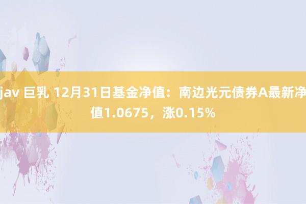 jav 巨乳 12月31日基金净值：南边光元债券A最新净值1.0675，涨0.15%