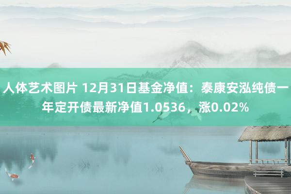 人体艺术图片 12月31日基金净值：泰康安泓纯债一年定开债最新净值1.0536，涨0.02%