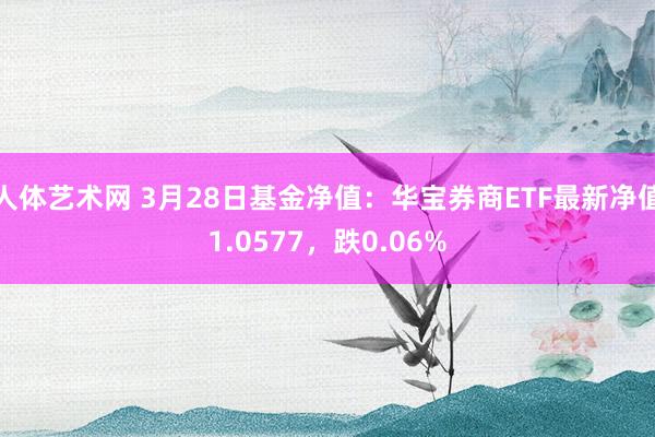 人体艺术网 3月28日基金净值：华宝券商ETF最新净值1.0577，跌0.06%