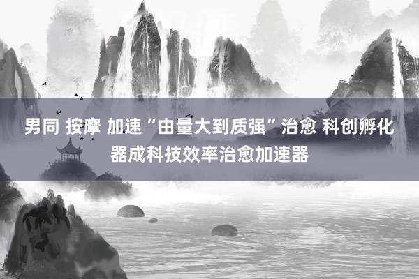 男同 按摩 加速“由量大到质强”治愈 科创孵化器成科技效率治愈加速器